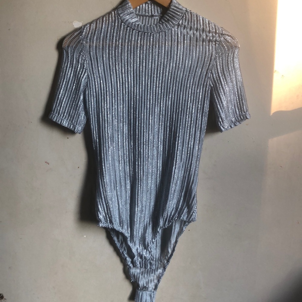 Silver bodysuit